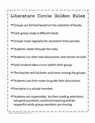 Literature Circle Rules